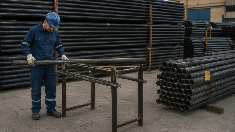 بازرسی لولههای سیاه داربستی کارکرده پیش از تفکیک و خرید